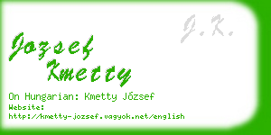 jozsef kmetty business card